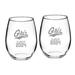 Montana Grizzlies Class of 2024 21oz. Two-Piece Stemless Wine Glass Set