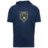 Men's Levelwear Navy Milwaukee Brewers 2024 Spring Training Raglan Short Sleeve Phase Hoodie