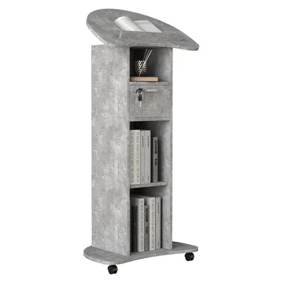 VCM Stehpult Redola Beton-Grau H. 110 bis 120 cm x B. 56 cm x T. 37 cm Image