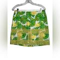 Lilly Pulitzer Skirts | Lilly Pulitzer Hip Hop Hooray Sz 4 Frogs Lily Pads Cotton Lined Skirt Womens | Color: Green/Yellow | Size: 4