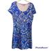 Lilly Pulitzer Dresses | Lilly Pulitzer Shirt Dress Medium M Ladies Blue Tammy Ceviche | Color: Blue | Size: M