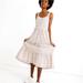 Madewell Dresses | Madewell Gingham Sweetheart Ruffle-Tiered Midi Dress - Size 4 | Color: Blue/White | Size: 4