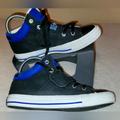 Converse Shoes | Converse All Star Ct Strap Black/Navy Mid Top Sneaker Sz Mens 6 Women's 8 | Color: Black | Size: 8