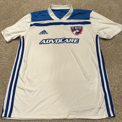 Adidas Shirts | Fc Dallas Adidas Advocare Soccer Training Jersey Number 11 Adult Small White | Color: Blue/White | Size: S