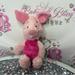 Disney Toys | Disney Piglet Plush Furry Fuzzy Pink Piggy Winnie The Pooh Character Mini Plush | Color: Pink | Size: Osbb