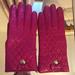 Coach Accessories | Coach Ladies Leather Gloves Size 7 | Color: Pink | Size: Os
