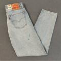 Levi's Jeans | Levis 550 ‘92 Distressed Painted Blue Jeans Mens 32x32 Relaxed Tapered | Color: Blue/Red | Size: 32