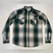 Levi's Shirts | Levi's Western Pearl Snap Plaid Shirt Men Medium Standard Fit Long Sleeve | Color: Blue/Tan | Size: M