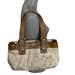 Coach Bags | Coach Signature Soho Pleated Optic Khaki/Cream Tote Shoulder Bag F14492 | Color: Cream/Tan | Size: Os