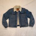 Levi's Jackets & Coats | Levi’s Denim Sherpa Lined Trucker Jacket | Color: Blue | Size: L