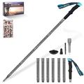 BEAUTIFABLE Hiking Stick Walking Staff - Detachable Trekking Pole Multitool for Man Women (7 Tube