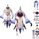 MOLUCI Genshin Impact Cosplay Set, Game Character Ganyu Cosplay Uniform Full, Halloween Carnival Party Dress, With Wig, Women Girls Dress Up,White,3XL