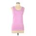 Under Armour Active Tank Top: Pink Solid Activewear - Women's Size Medium