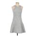 Tibi Casual Dress - A-Line: Silver Tweed Dresses - New - Women's Size 0