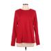 Lands' End Long Sleeve Blouse: Red Tops - Women's Size Medium