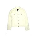 Gap Denim Jacket: Ivory Solid Jackets & Outerwear - Kids Girl's Size 14