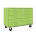 Stevens ID Systems Mobile 5 Compartments Classroom Cabinet w/ Casters Wood in Green/White | 36" H x 48" W x 24" D | Wayfair 80393 F36-233