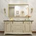 Latitude Run® Tyro Bathroom Decorative Home Decor Corner Hangs Accent Mirror Metal in Yellow | 40" x 24" | Wayfair B0C30D0594E0443FB76267553B2193A1