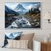 Millwood Pines Bianey Canadablack & White Mountain Reflections I On Canvas Print Metal in Gray/White | 16 H x 32 W x 1 D in | Wayfair