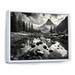 Millwood Pines Canadablack & White Mountain Reflections II On Canvas Print Plastic in Gray | 34 H x 44 W x 1.5 D in | Wayfair