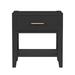 Winston Porter Ogechi Nightstand Wood in Black | 22.2 H x 20.5 W x 15.7 D in | Wayfair 70130C354D30433197E9A4C1F8264314