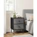 Wade Logan® Bryiana Nightstand Wood/Metal in Gray | 21.7 H x 15.7 W x 11.8 D in | Wayfair 7B10237EB2E04971B763861A472EAE49