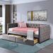 House of Hampton® Jencarlo Daybed Upholstered/Velvet in Gray | 30.76 H x 43.01 W x 82.76 D in | Wayfair 1910EDAC896B423C9998784BAC2170E9