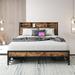 17 Stories Tyrra Metal Platform Storage Bed Wood & Metal/Metal in Brown | 39.48 H x 59.6 W x 86.53 D in | Wayfair CDC6B2442B5544E9AFEBA86A1E8E6350