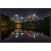 Latitude Run® Atlanta GA At Night Reflecting City by Wayne Collamore, 24 x 36 Inch Framed Poster | 26.5 H x 38.5 W x 0.5 D in | Wayfair