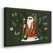 Wexford Home Little St. Nick Collection A-Framed Gallery Wrapped Canvas Canvas, Solid Wood in Black/Red | 41 H x 27 W x 2 D in | Wayfair