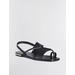 Women's Marlin Flat Sandal in Black / 5.5 | BCBGMAXAZRIA