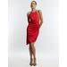 Women's Anwen Ruched Mini Dress in Fiery Red / 14 | BCBGMAXAZRIA