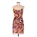 Ultra Flirt Cocktail Dress - Mini Scoop Neck Sleeveless: Burgundy Dresses - Women's Size Medium
