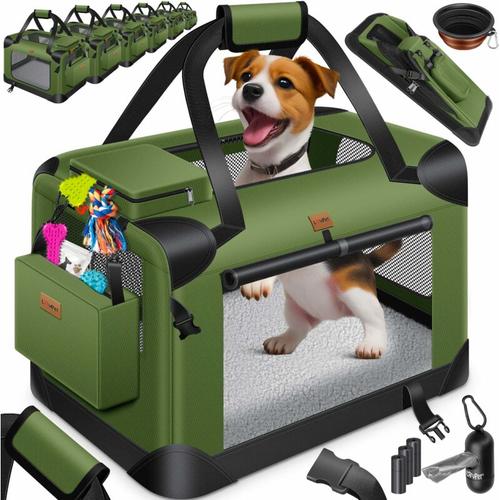 Hundebox Hundetransportbox faltbar Inkl.Hundenapf Transporttasche Hundetasche Transportbox für