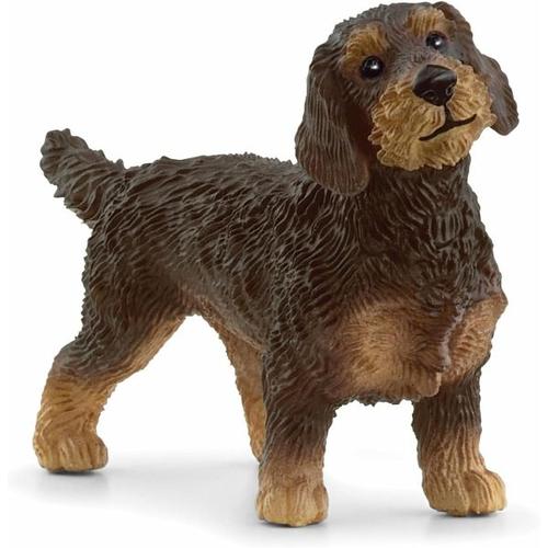 Schleich 13972 - Farm World, Rauhhaardackel, Hund, Tierfigur, Länge: 6,5 cm - Schleich