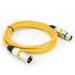 5.9Ft Dmx Stage Dj Cable Xlr 3Pin Male To Female Connector Wire (Yellow)