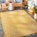 Mark&Day Outdoor Area Rugs 6x9 Calslagen Traditional Indoor/Outdoor Yellow Area Rug (6 4 x 9 )