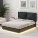 Full Floating Bed Frame Low Profile Bed Platform Bed - Black