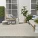 Nourison Positano Indoor/Outdoor Light Grey 9 x 12 Area Rug (9x12)