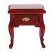 Hemoton Miniature Wood Bedside Table Mini Night Table Adornment Mini House Furnishing