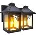 VUEYAA Solar Lights Outdoor Waterproof Contemporary Motion Sensor Lights Wall Lamps Fixture 2 Pack