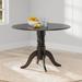 42" Wood Pedestal Base Double Drop Leaf Dining Table