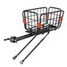 NUOLUX 1 Pc Sturdy Aluminum Alloy Bike Rear Seat Basket Storage Basket for Items Organizing (Black)