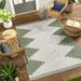 Mark&Day Outdoor Area Rugs 8x10 Wolfheze Global Indoor/Outdoor Olive Gray Area Rug (7 10 x 10 2 )