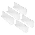 NUOLUX 10Pcs Plastic Shelf Divider Supermarket Commodity Divider L Shape Baffle