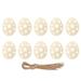 Holiday Gifts 10pcs Easter Egg Wooden Pendants with Ropes Unfinished Egg Shaped Cutouts Ornaments for Easter DIY Crafts Party Home Decorations Easter Gifts 2024