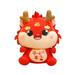 STARTIST Dragon Stuffed Animal Chinese Dragon Plush Doll Novelty Adorable Dragon Plush Toy Dragon Doll for Cafe Spring Festival Party Red 58cm