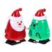 2Pcs Christmas Wind Toys Christmas Tree Clockwork Walking Toys Xtmas Stocking Stuffer Gift for Kids Party Favor Bag Filler ( Black Green )
