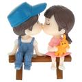 Cartoon Couples Action Figure Figurines Couple Car Interior Ornament Couple Ornaments Car Decoration Cartoon Couples Action Home Desktop Decor ( Chair )