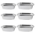 NUOLUX 20pcs Disposable BBQ Drip Pan Tin Foil Barbecue Box Food Container (Silver)